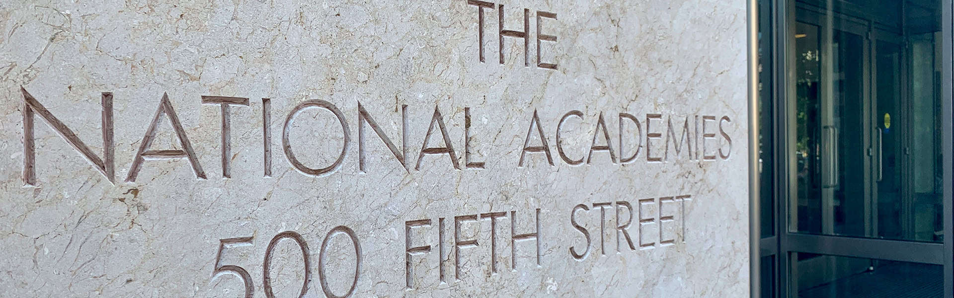 THE NATIONAL ACADEMIES - sign logo at office entrance